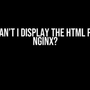 Why Can’t I Display the HTML Page in Nginx?